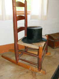 Top hat made from beaver hide