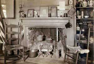 Parlor Fireplace 1930 at the Macy-Colby House